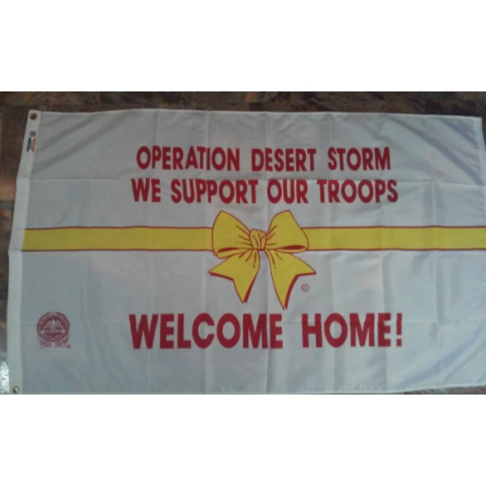 Vintage Operation Desert Storm Flag Banner 3' x 5'